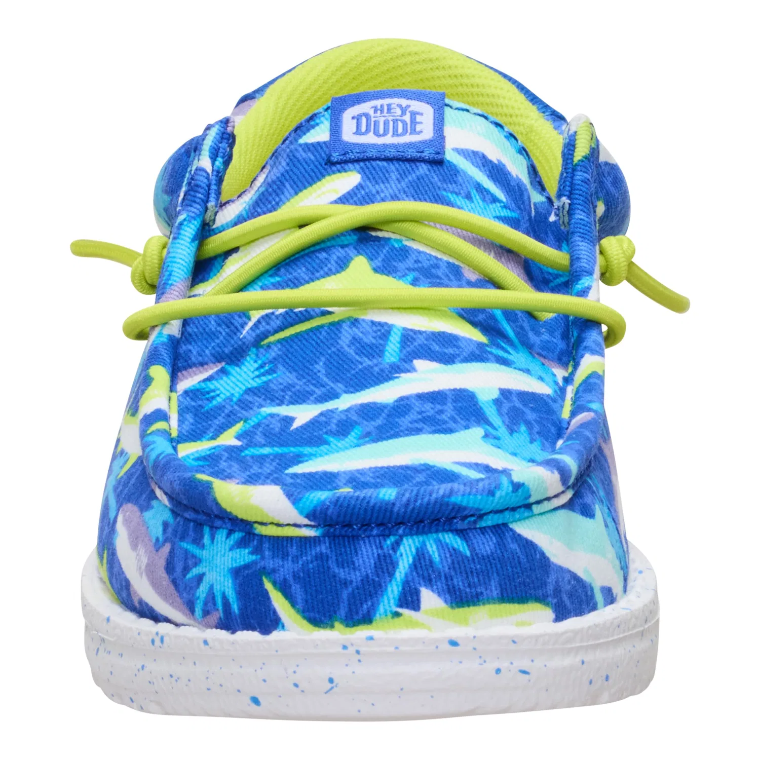 Детские кеды для мальчиков с принтом Wally Print HEYDUDE, Blu Multicolore — фото 4