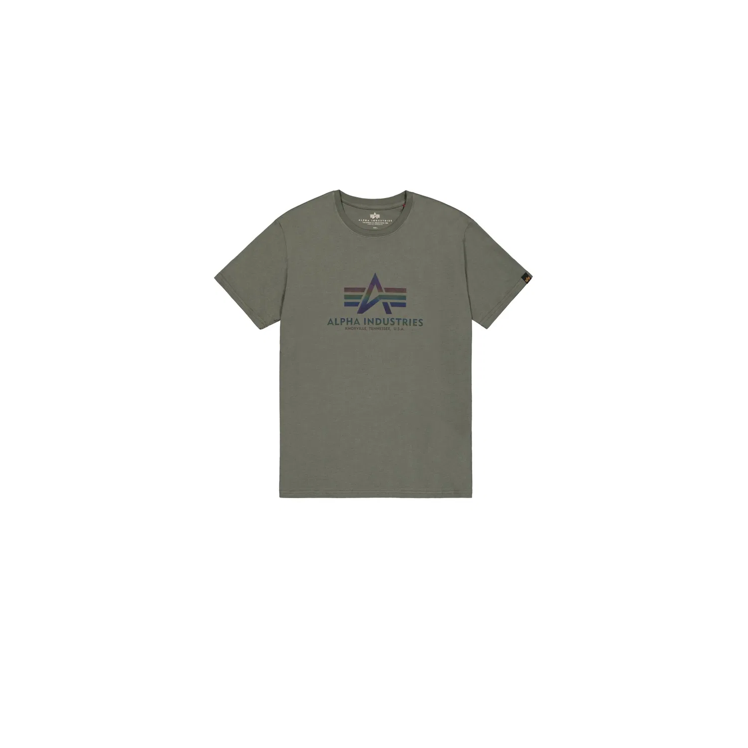 Детская футболка с отражающим принтом Alpha Industries, Vintage Green — фото 4