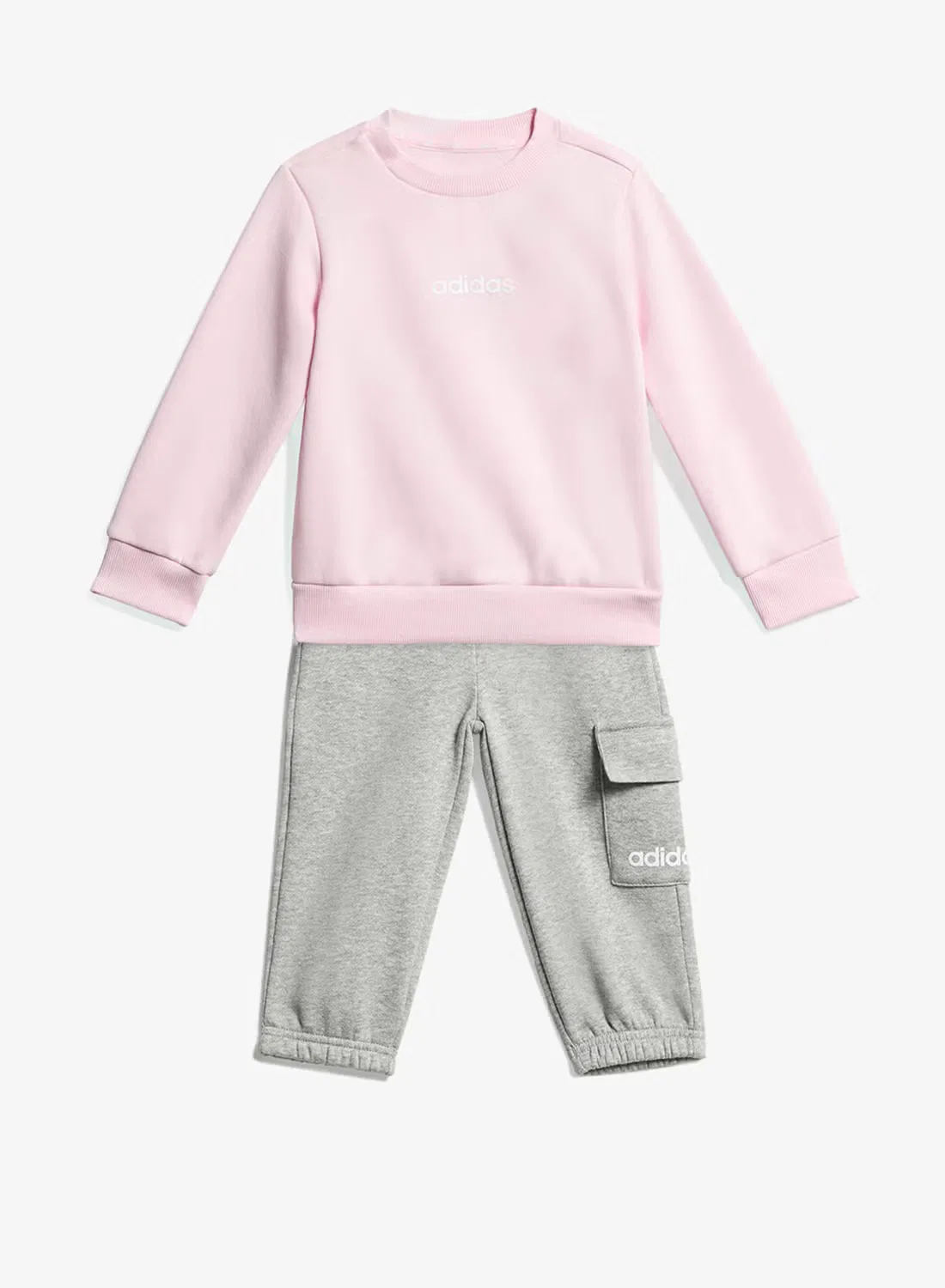 Комплект из футера с мягким флисом Infant Essential Adidas, розовый