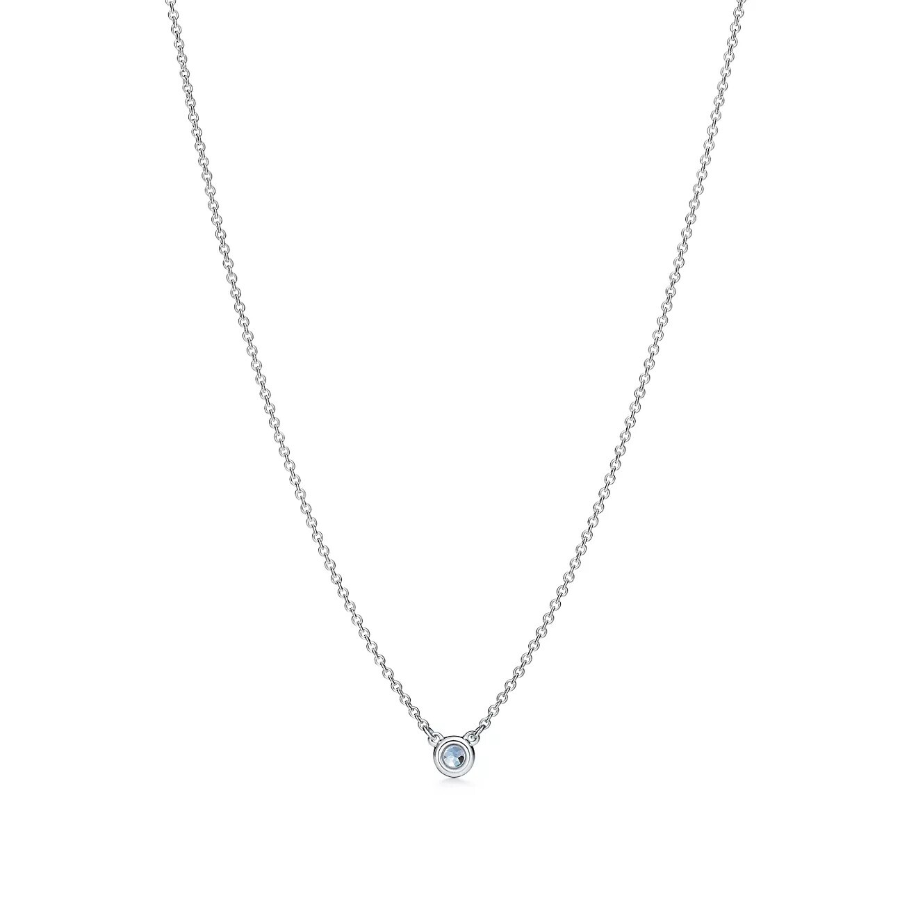 Колье Tiffany & Co. x Elsa Peretti Color By The Yard Aquamarine, серебро/аквамарин — фото 2