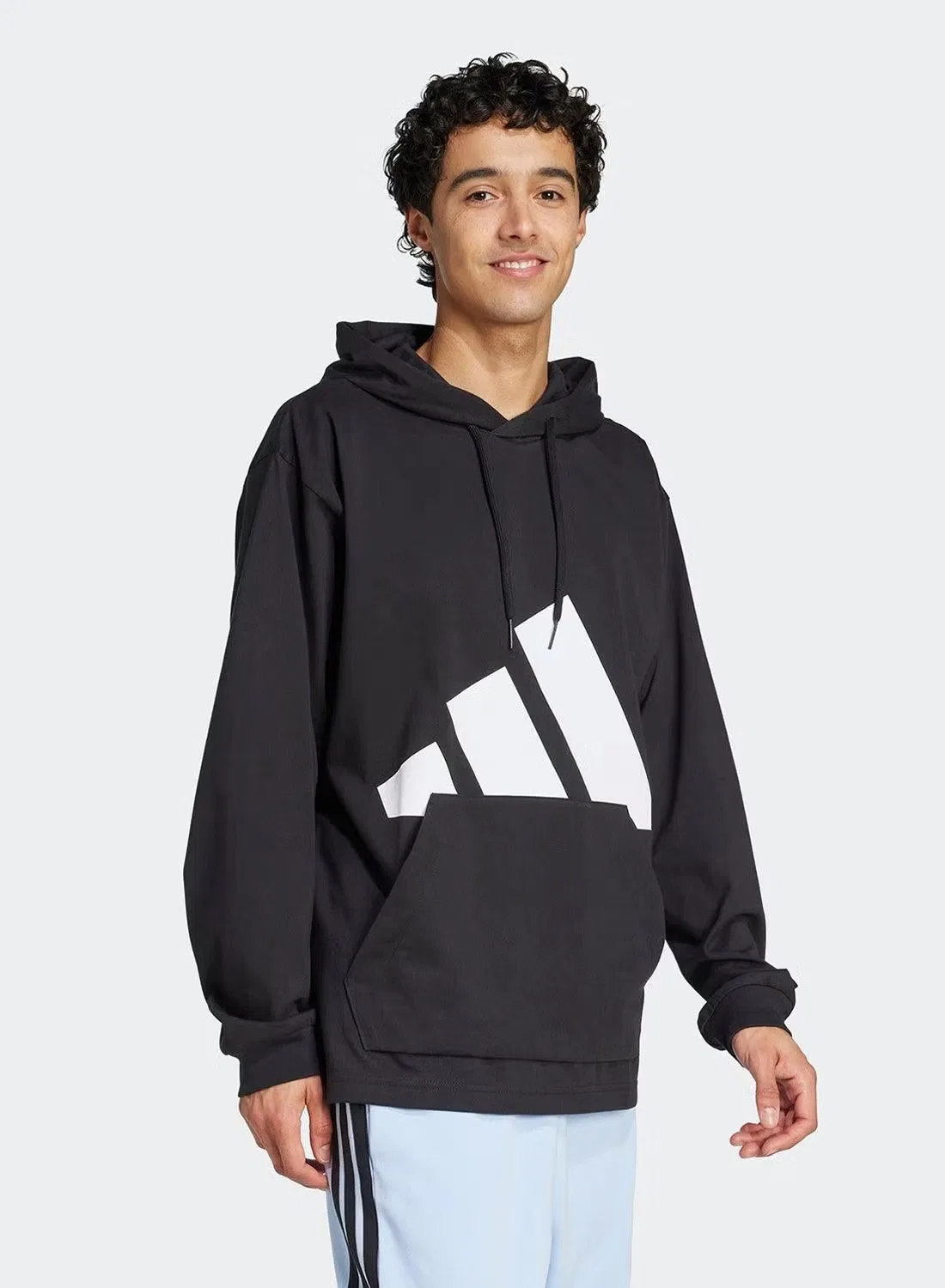 Худи с принтом Essentials Big Logo Adidas, черный