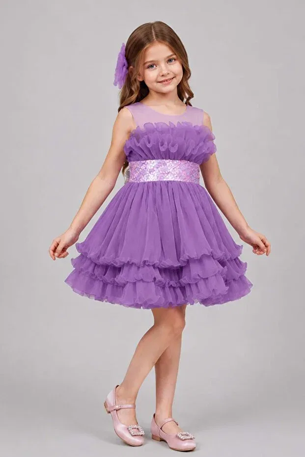 Детское платье для девочек с длинным рукавом Basics Riccotarz, Lilac