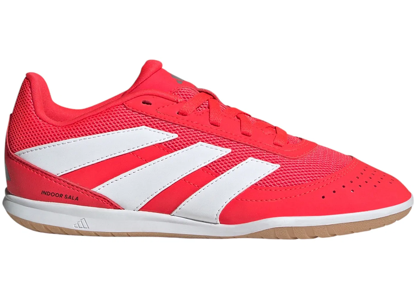Детские кроссовки для зала с принтом Adidas Predator Club Indoor Sala, Lucid Red/Cloud White/Core Black