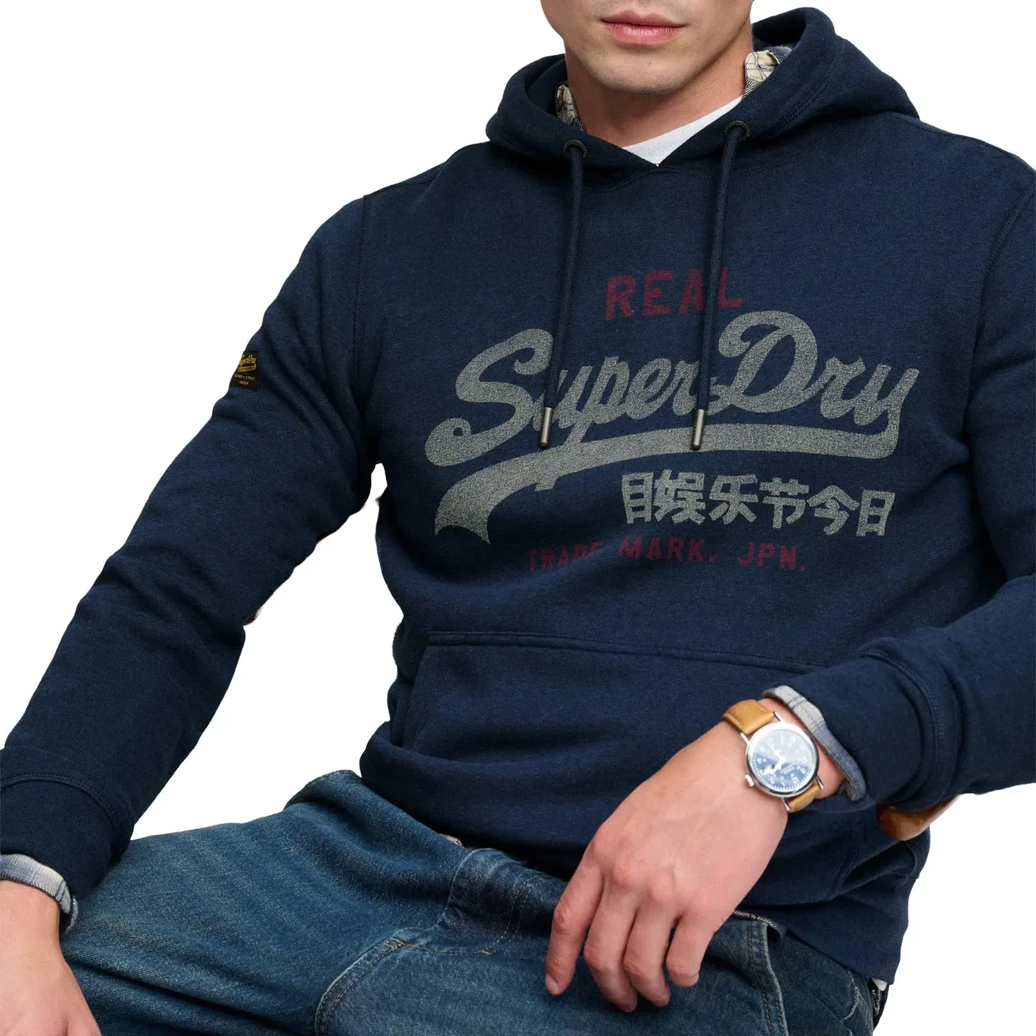 Свитшот темно-синий Superdry, Dunkelblau — фото 4