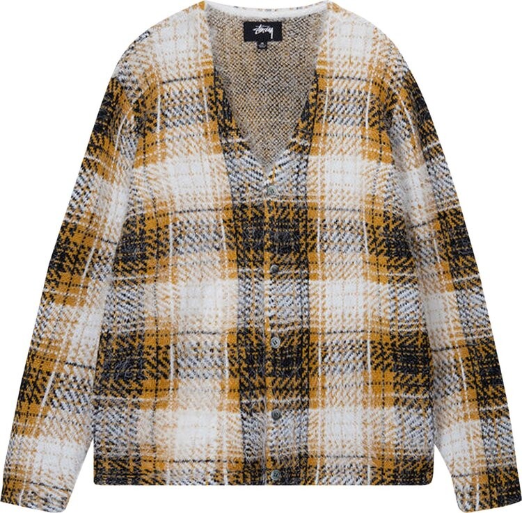 

Кардиган Stussy Hairy Plaid Cardigan 'Gold', разноцветный, Серый, Кардиган Stussy Hairy Plaid Cardigan 'Gold', разноцветный