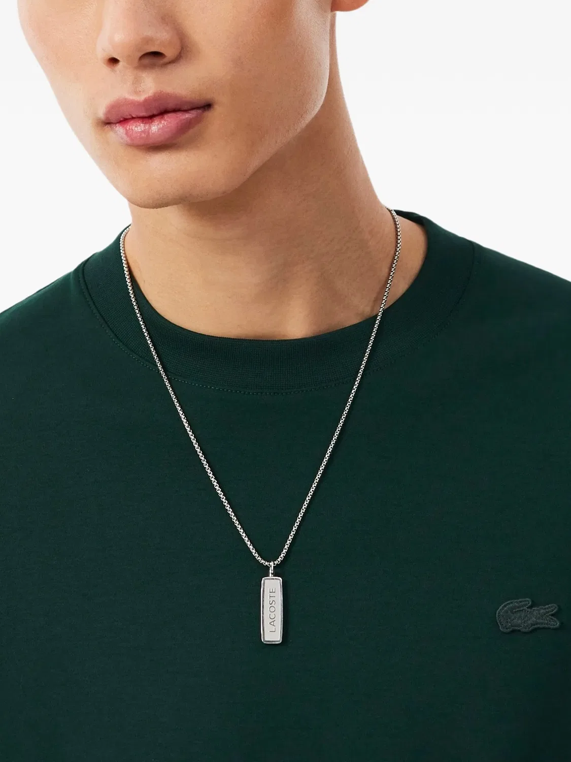 Футболка с нашивкой-логотипом зеленого цвета Lacoste, зеленый — фото 2