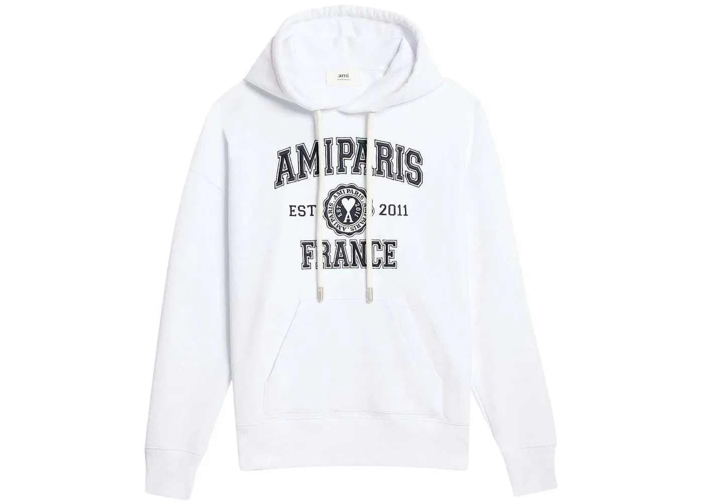 Мужской худи с логотипом Ami Paris, White