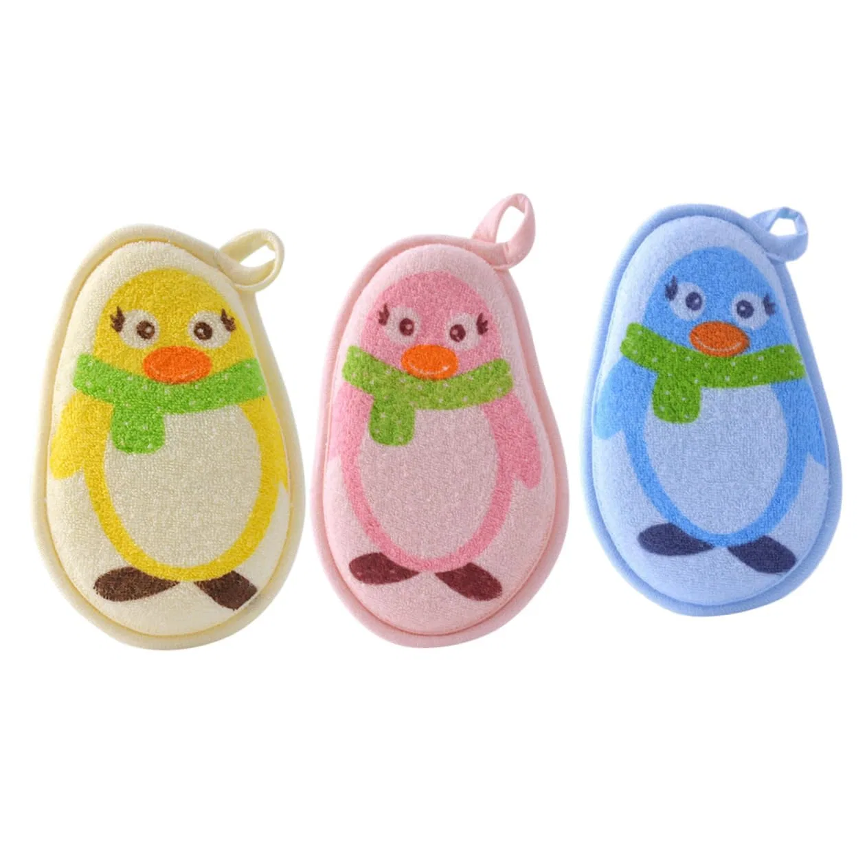 Спонж для ванны Minkissy, 3 шт, 13.5x9x2 см, мультиколор