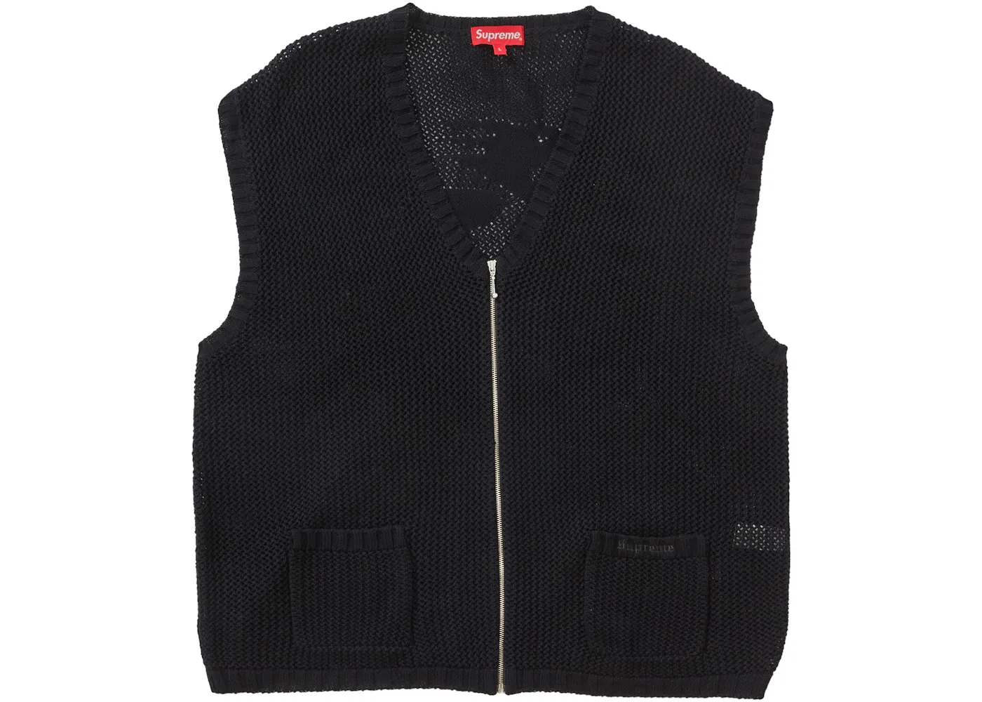 Мужской жилет на молнии с принтом дракона Supreme Dragon Zip Up, черный
