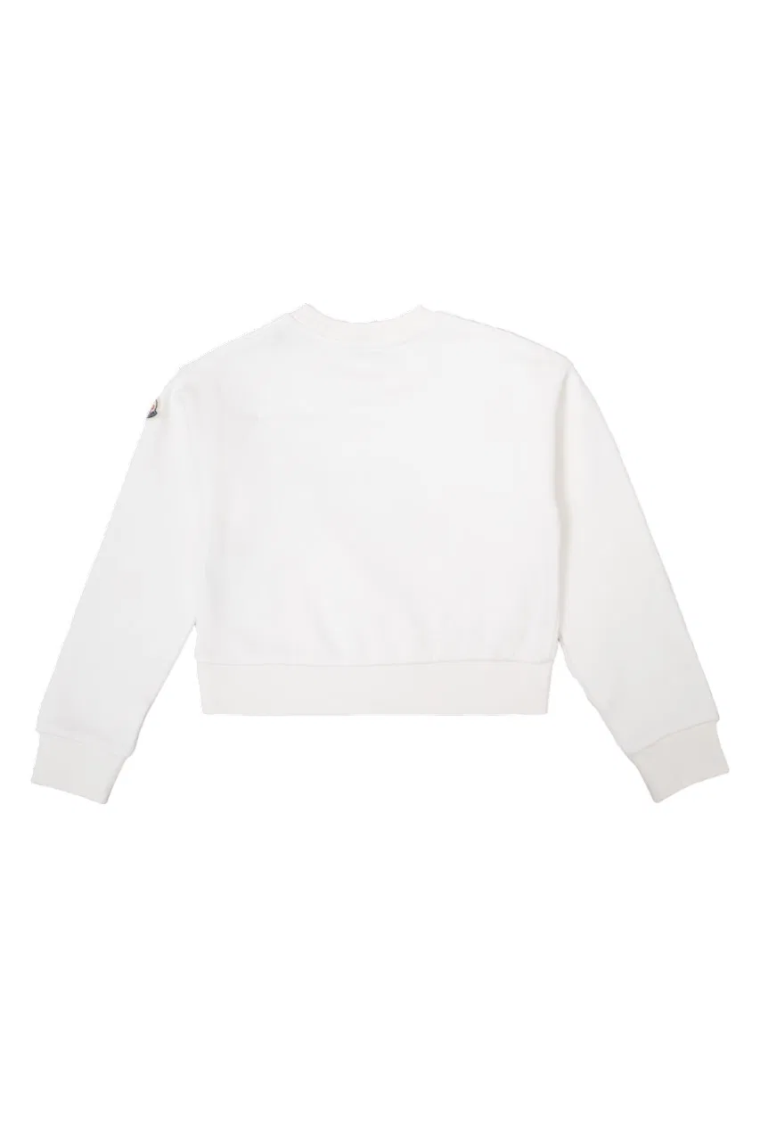 Детский свитшот из хлопка с принтом Teddy Bear Print Kids Teddy Bear Print Cotton Sweatshirt Moncler, Natural — фото 2