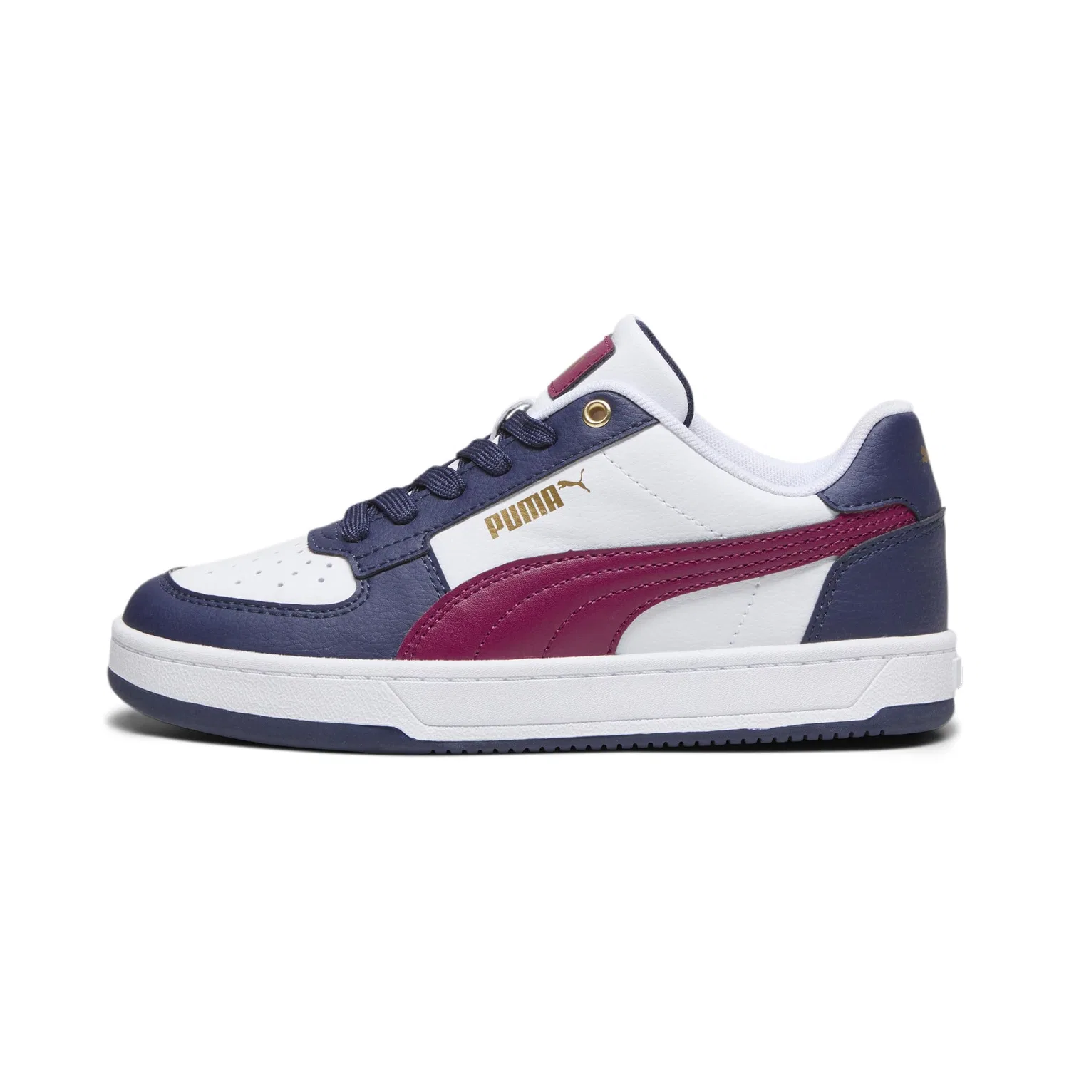Детские кроссовки для мальчиков с шнуровкой Caven Jr PUMA PUMA Dark White Jasper PUMA Navy Gold