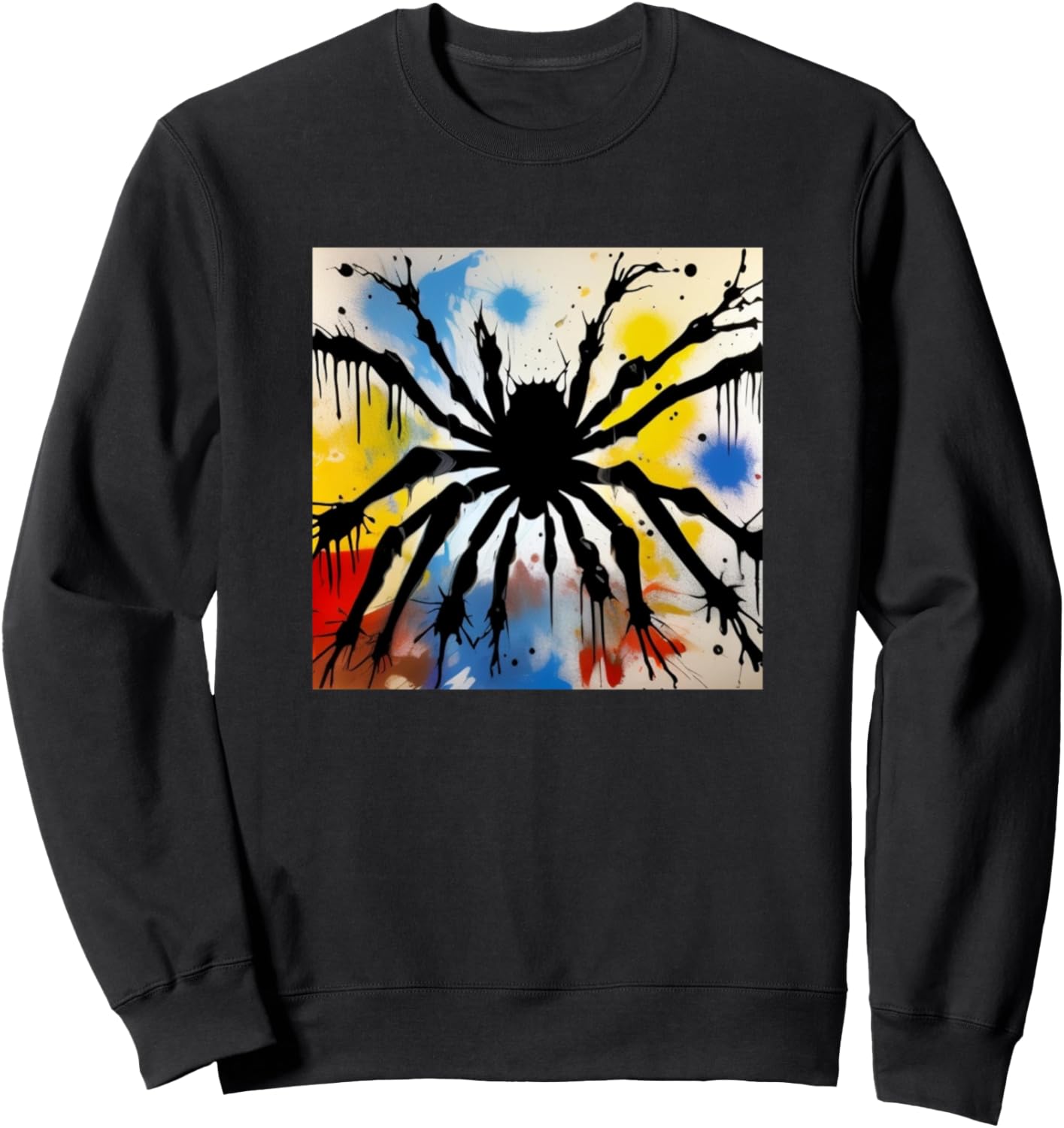 

Красочный силуэт паука, толстовка для любителей пауков Spider Art Merch Men Women Kids | Boys Girls Gift, черный