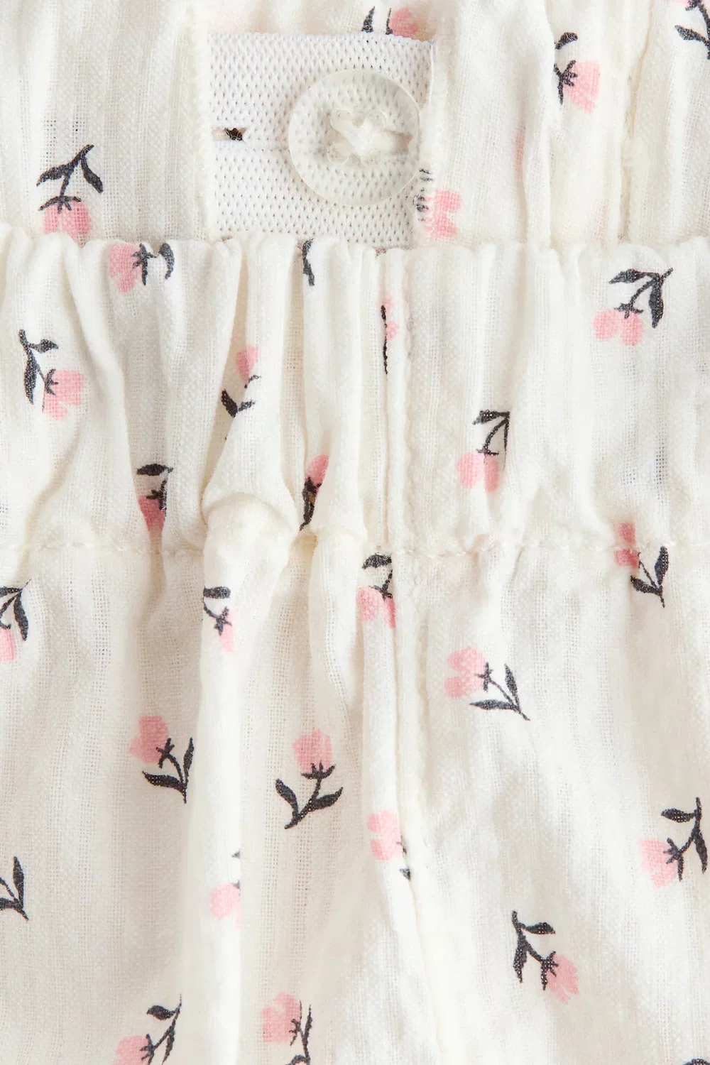 Хлопковые брюки с оборкой H&M, Weiß/Geblümt — фото 2