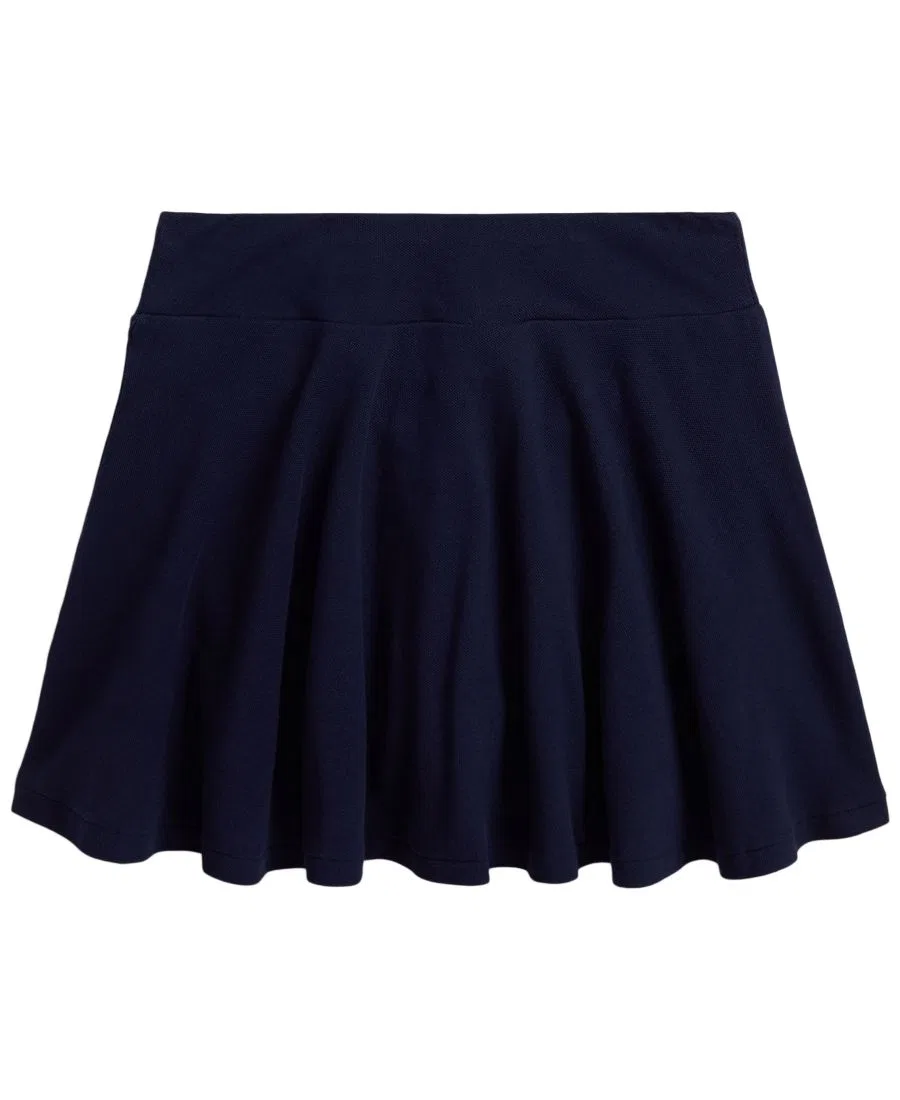 Юбка-шорты из стрейч-сетки с вышивкой Polo Ralph Lauren, Refined Navy — фото 3
