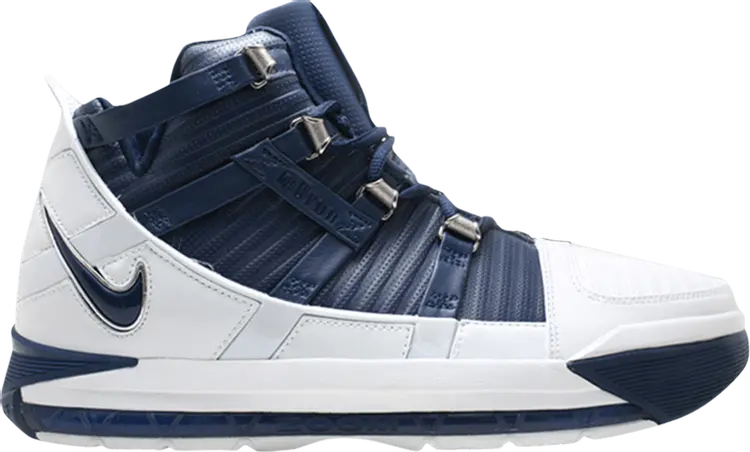 

Лимитированные кроссовки Nike Zoom LeBron 3 'Midnight Navy' Sample, белый