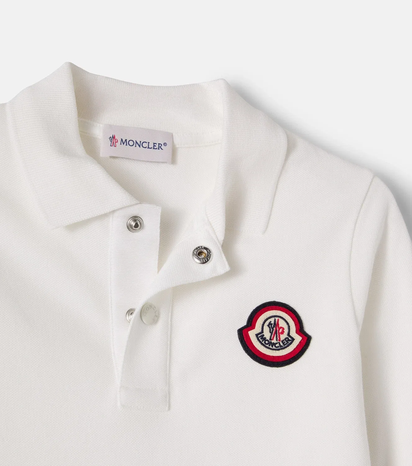 Поло из пике Moncler Enfant, белый — фото 4
