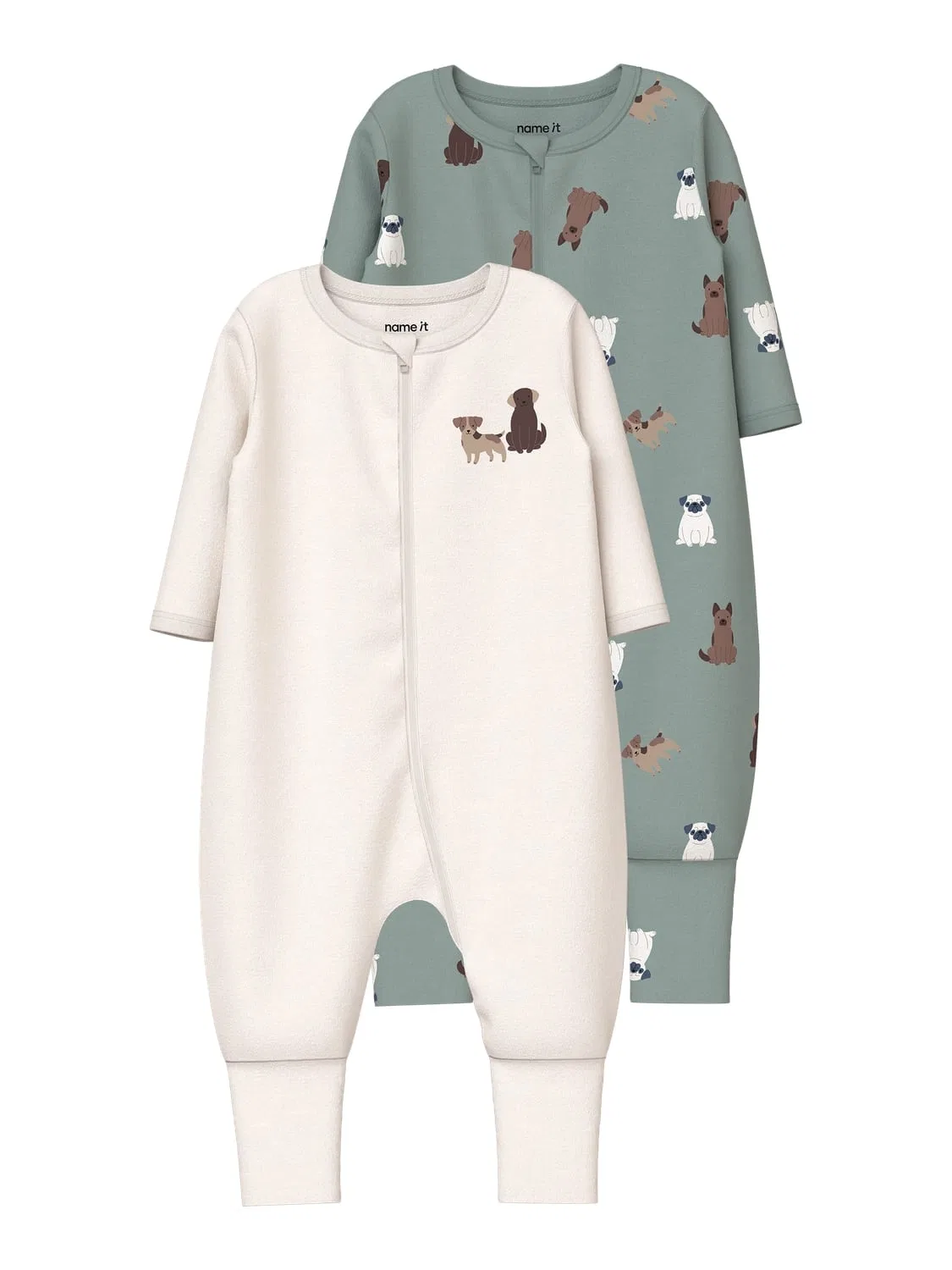 Комплект из 2 пижам-комбинезонов для сна Nbmnightsuit Name It, зеленый