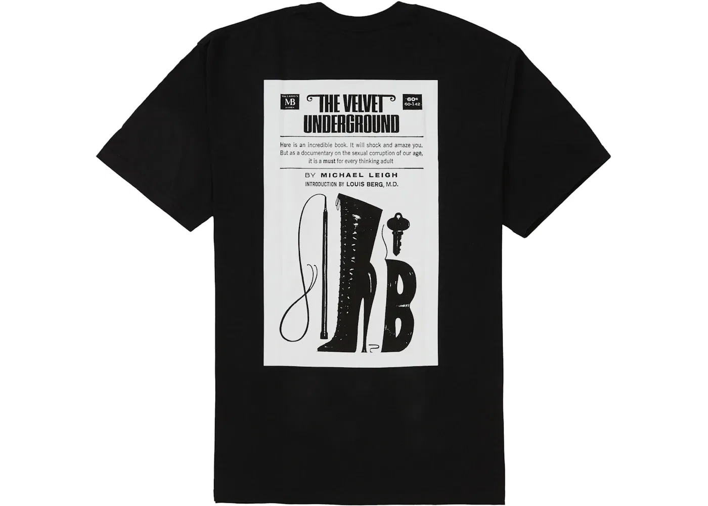 Мужская футболка с принтом Supreme The Velvet Underground Tee, Black — фото 2