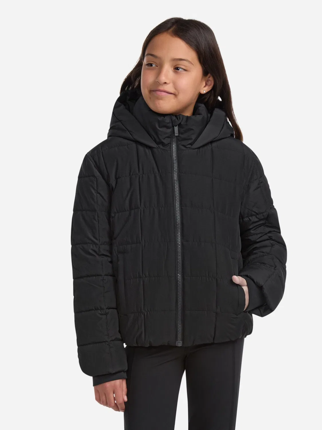 Пуховик средней плотности Abercrombie & Fitch, черный
