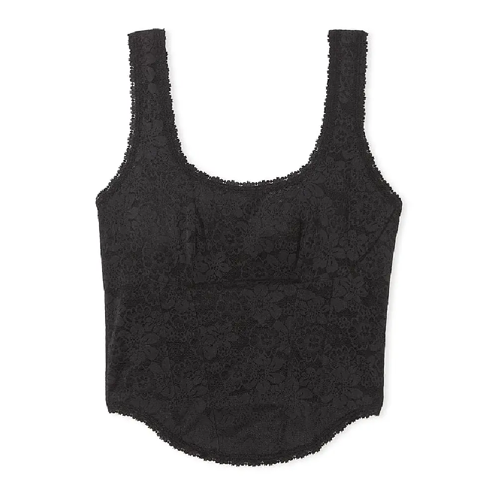 

Топ Victoria's Secret Pink The Cinched Corset Top, черный
