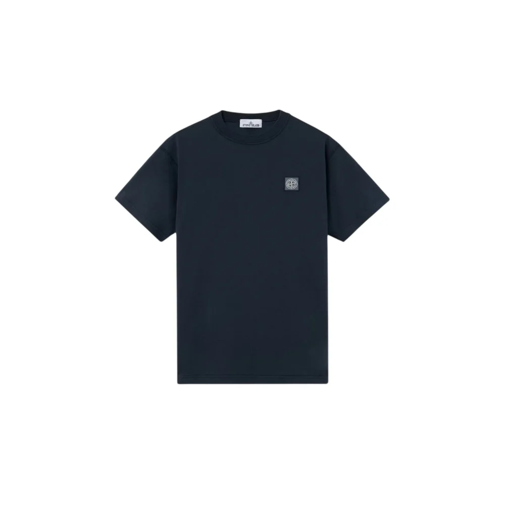 Мужская футболка Stone Island Slim-fit With Compass Patch, темно-синий