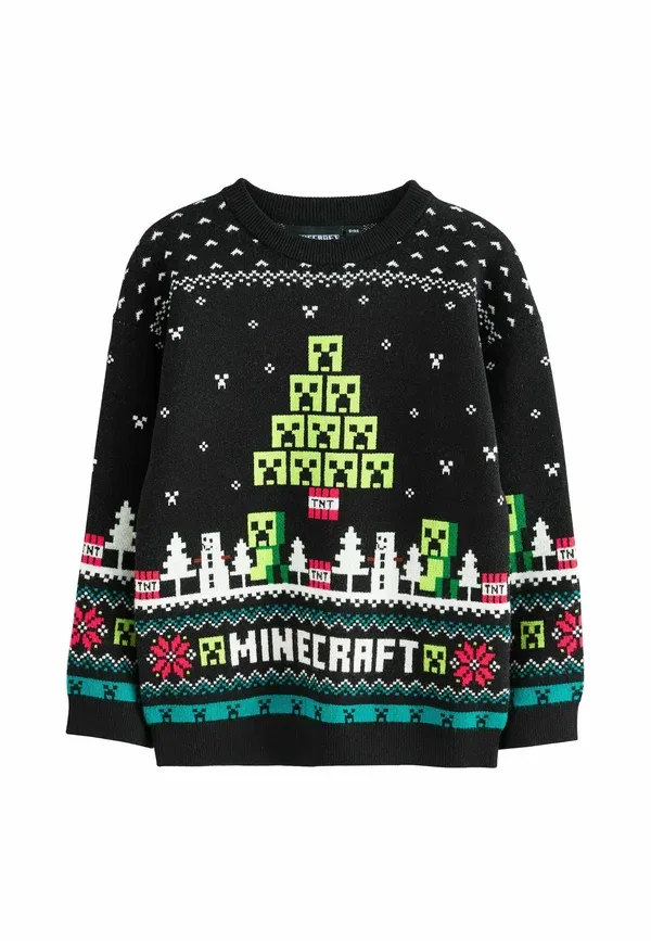 Свитер с Minecraft, Christmas, Next Minecraft, черный