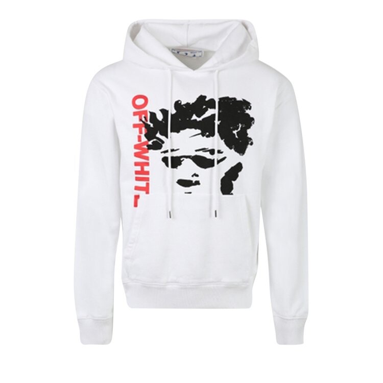 

Худи Off-White Face Arrow Slim Hoodie 'White/Black', белый