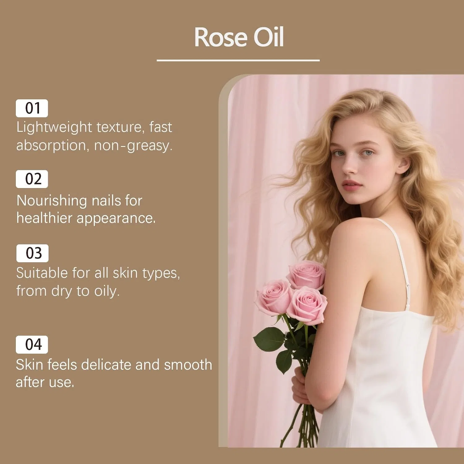 Масло для лица и тела Rose Oil, homomdy, 2 шт, 100 мл — фото 4