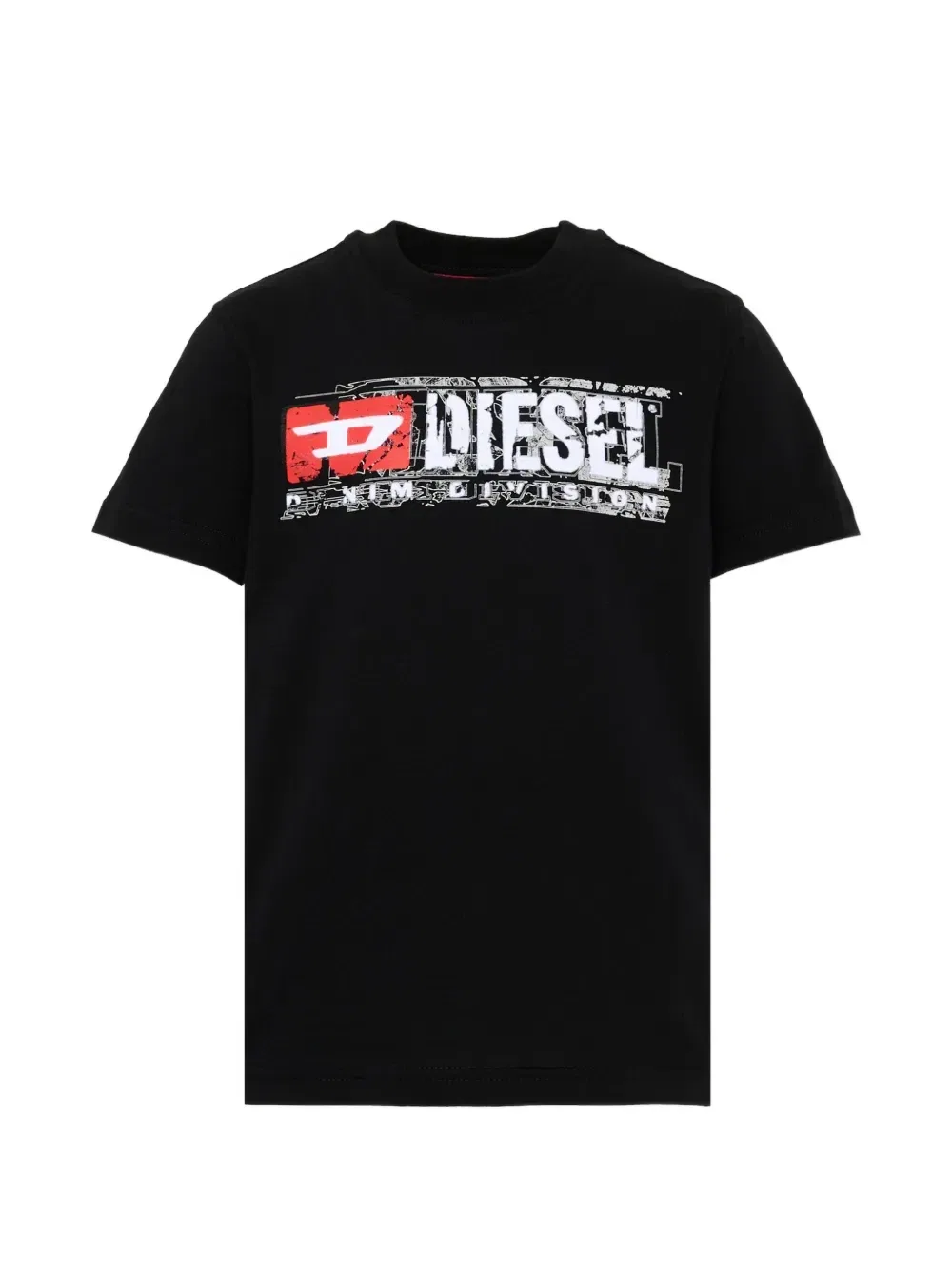 Футболка хлопковая с логотипом Diesel Kids, черный