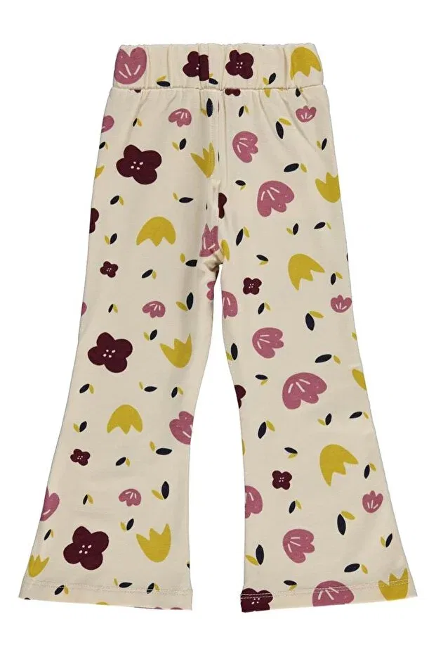 Детские леггинсы для девочек с принтом Glitter flower printed Civil Girls, Elephant Tooth — фото 2