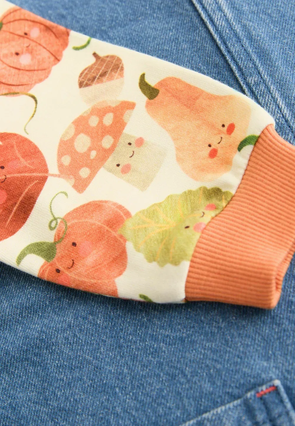 Джинсовое платье-реглан стандартного кроя Next, New Pumpkin Print — фото 2