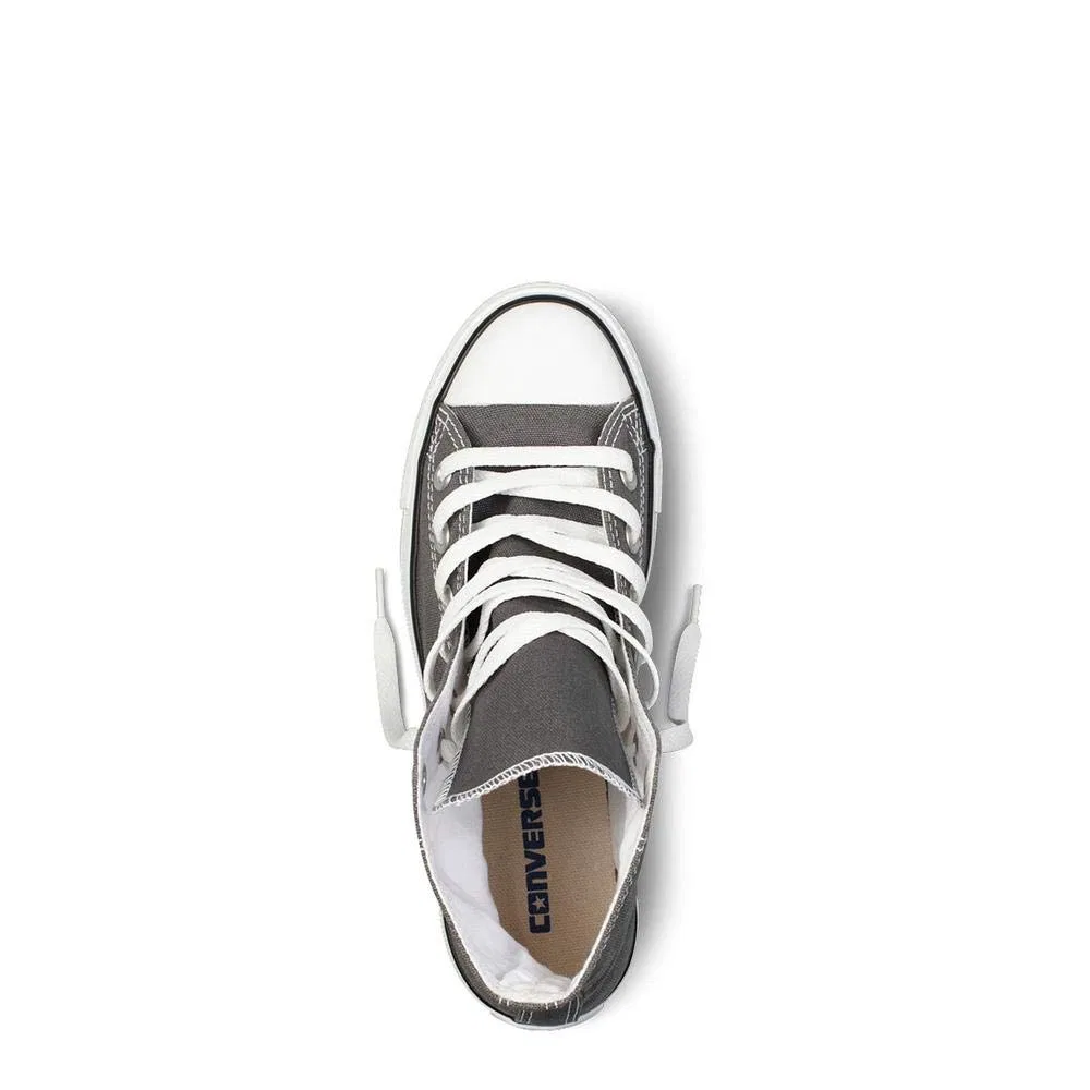 Детские кроссовки для девочек с высоким берцем Converse All Star Hi Canvas, Grey Anthracite — фото 3