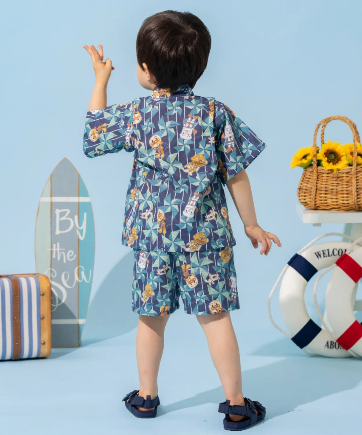 Детское кимоно с принтом ANPANMAN KIDS COLLECTION, Navy — фото 2