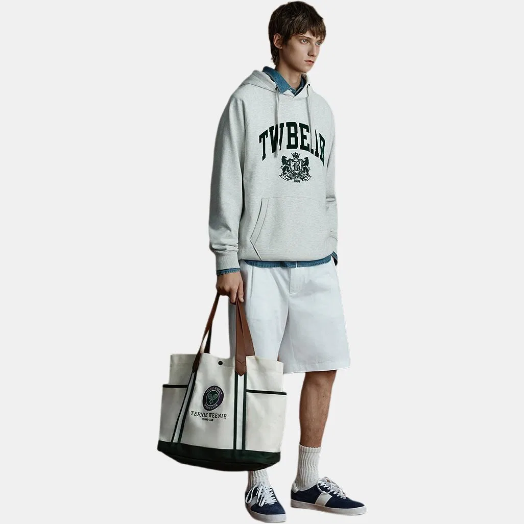 Детская толстовка в ретро-спортивном стиле Teenie Weenie Men, Light Gray — фото 4