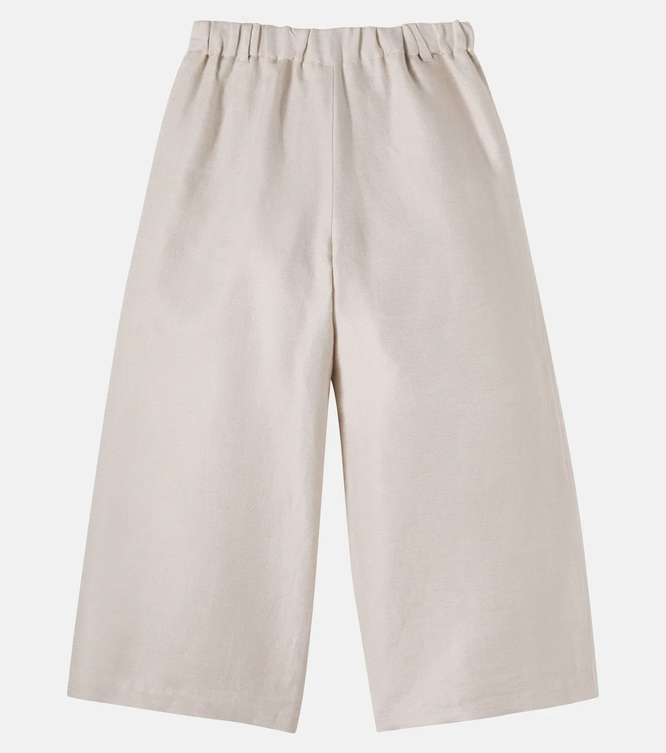 Брюки льняные с косыми карманами Chloé Kids, розовый — фото 3