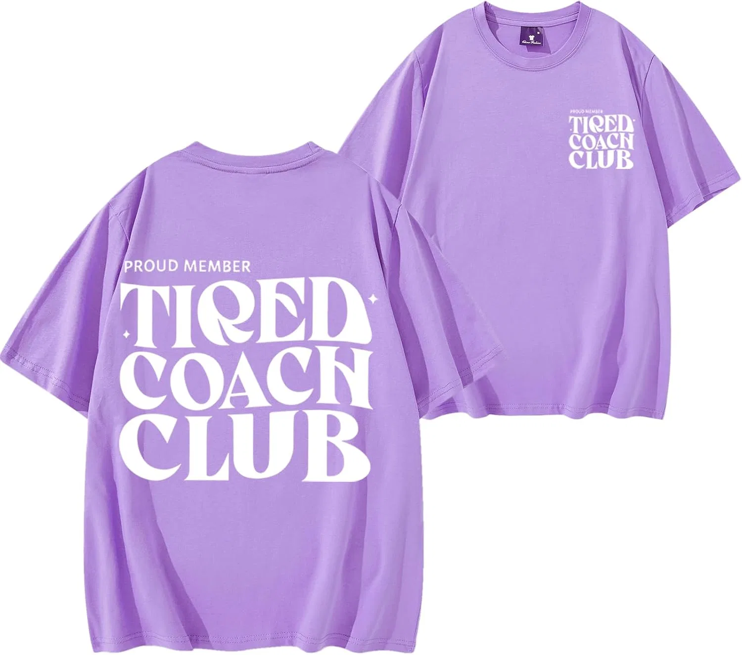 Женская футболка с полосками Tired Coachs Club, Purple