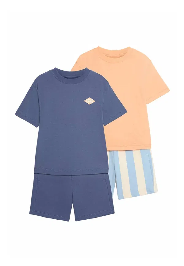 Комплект из 2 предметов: брюки спортивные, полосатые, 2 pack outfit set, Marks & Spencer Mix, синий