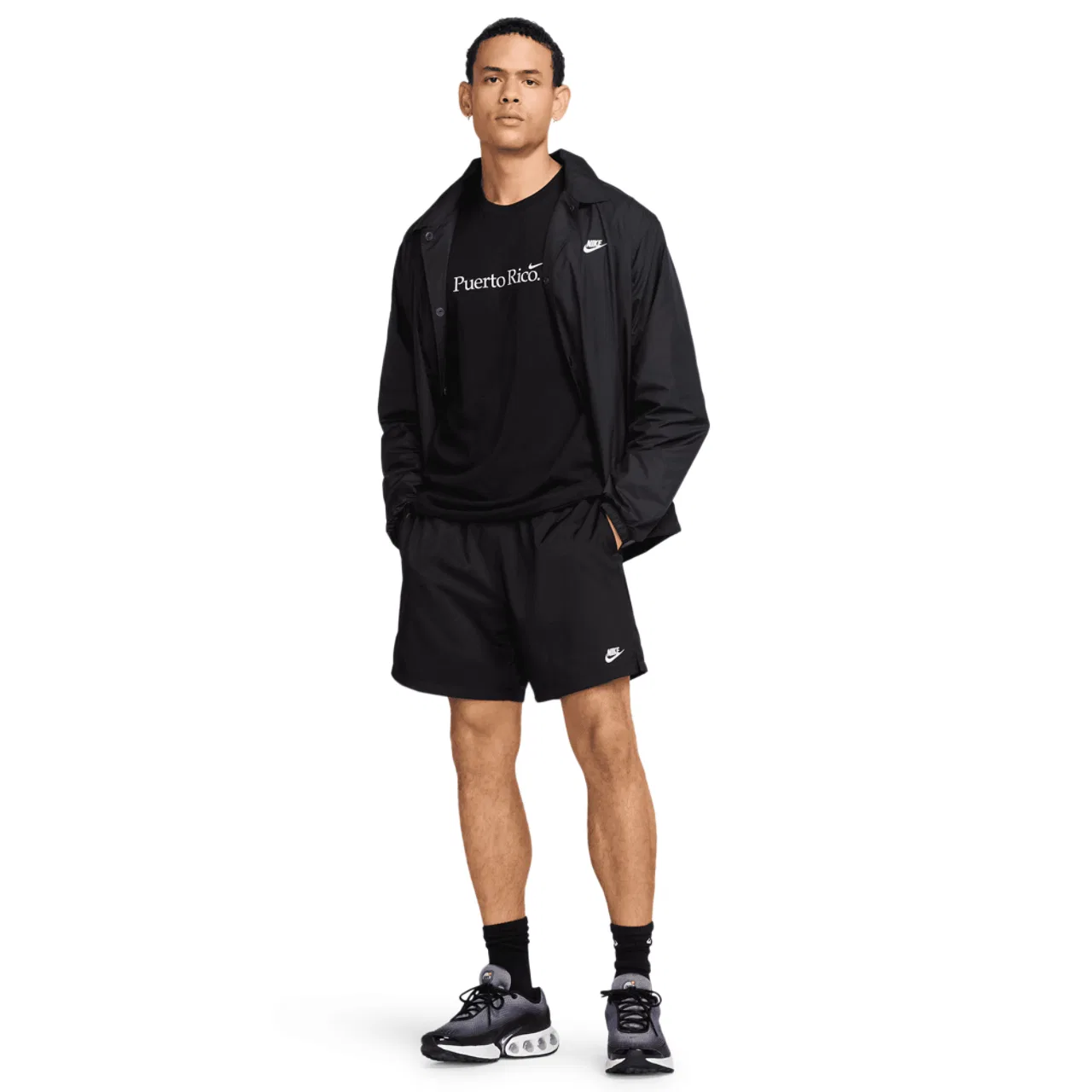 Футболка мужская с принтом Пуэрто-Рико Nike PR Short Sleeve Crew, белый/черный — фото 4