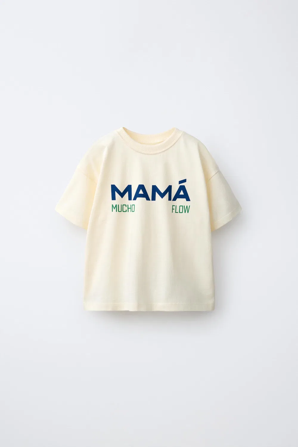 Футболка с принтом "Мама и папа" ZARA, Light yellow