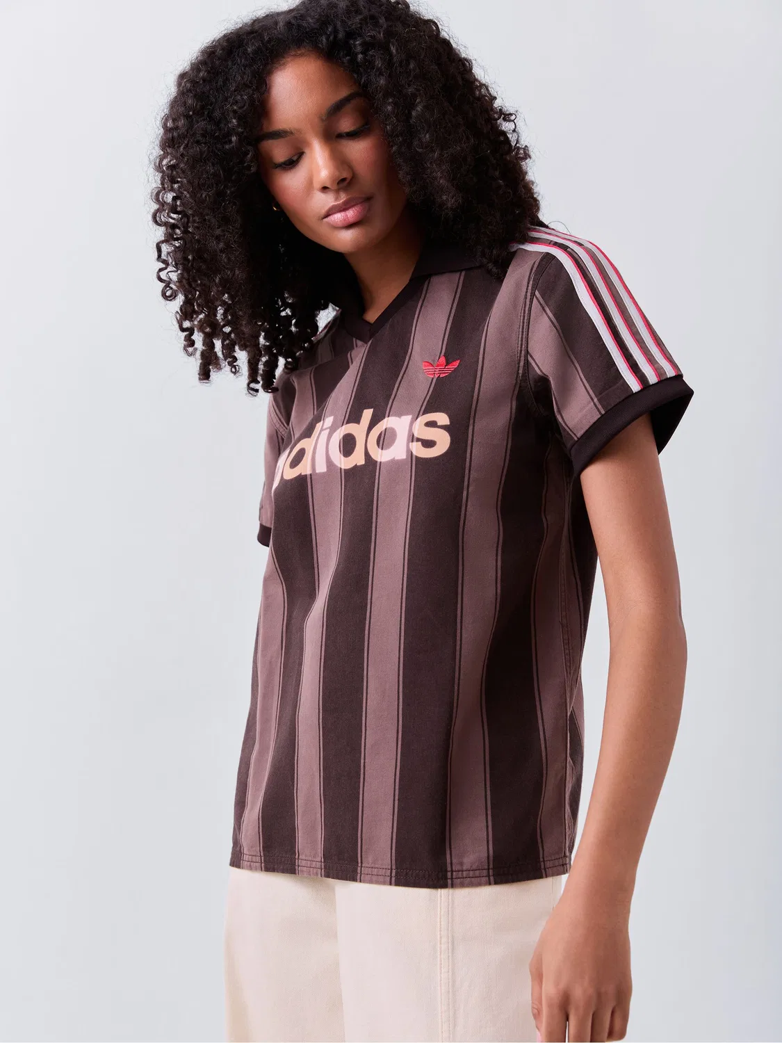 Футболка Twill Football Jersey, adidas Originals, коричневый