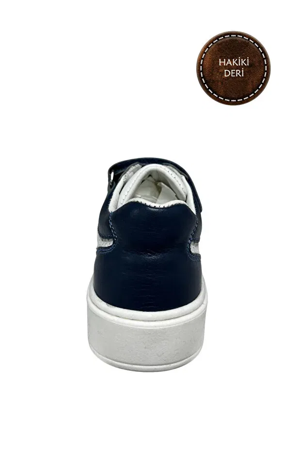 Детские туфли для девочек с ортопедической подошвой Şenler Bebe World Kids, Navy Blue-White-Black-Red — фото 3