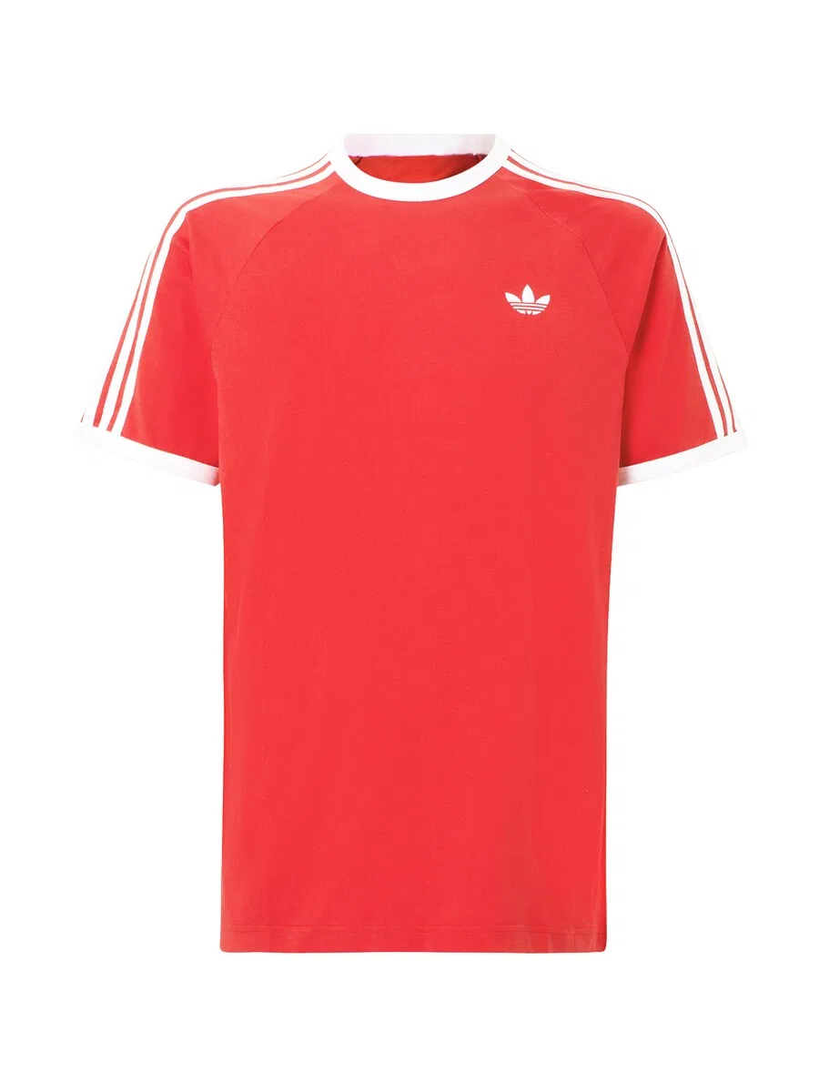 Футболка ADIDAS ORIGINALS «3 полоски» красного цвета
