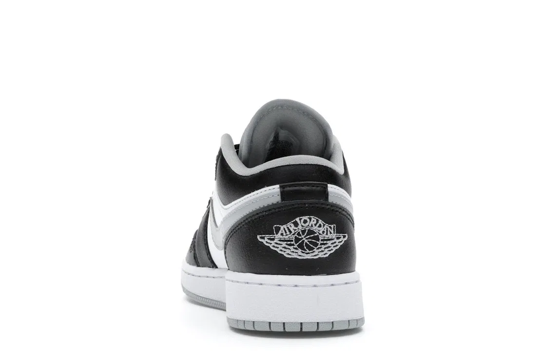 Детские кроссовки с длинным шнурком Jordan 1 Low Jordan, Black/Black-Light Smoke Grey-White — фото 4