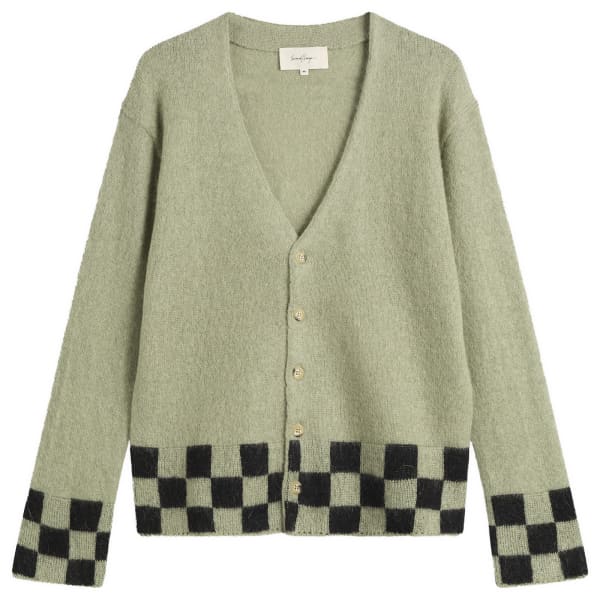 

Кардиган второго слоя из шеви Second/Layer, зеленый/черный