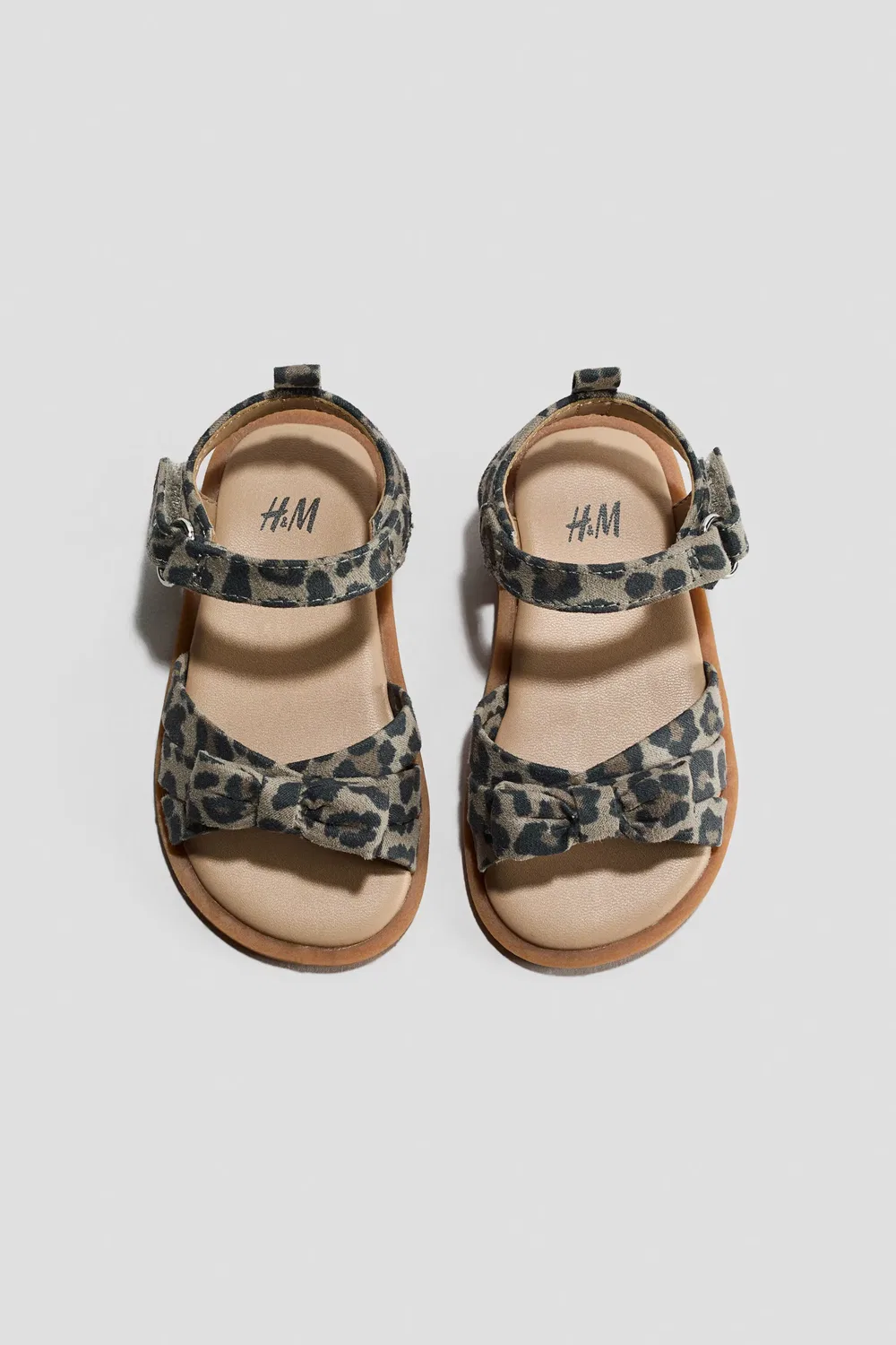 Сандалии детские с аппликациями H&M, Beige/Leopard Print