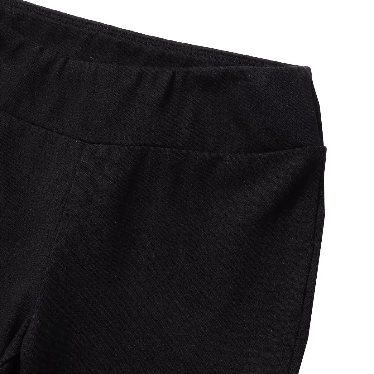 Детские леггинсы для девочек с расклешенной штаниной Tough Cotton Flare Lands' End, Black — фото 2