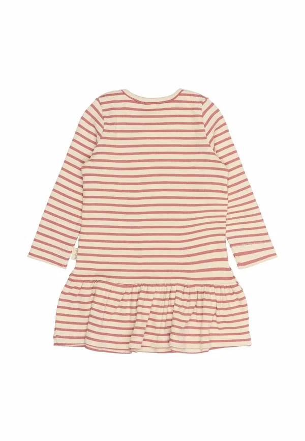 Платье хлопковое Kasdiene suknele Petit Piao, Dusty Rose Striped, розовый — фото 2
