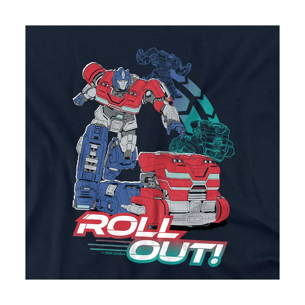 Детская футболка с принтом Transformers One Optimus Roll Out, Transformers, Navy — фото 2