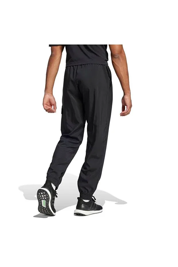 Мужские спортивные штаны из полиэстера Essentials small logo cargo sweatpants Adidas, Black — фото 2