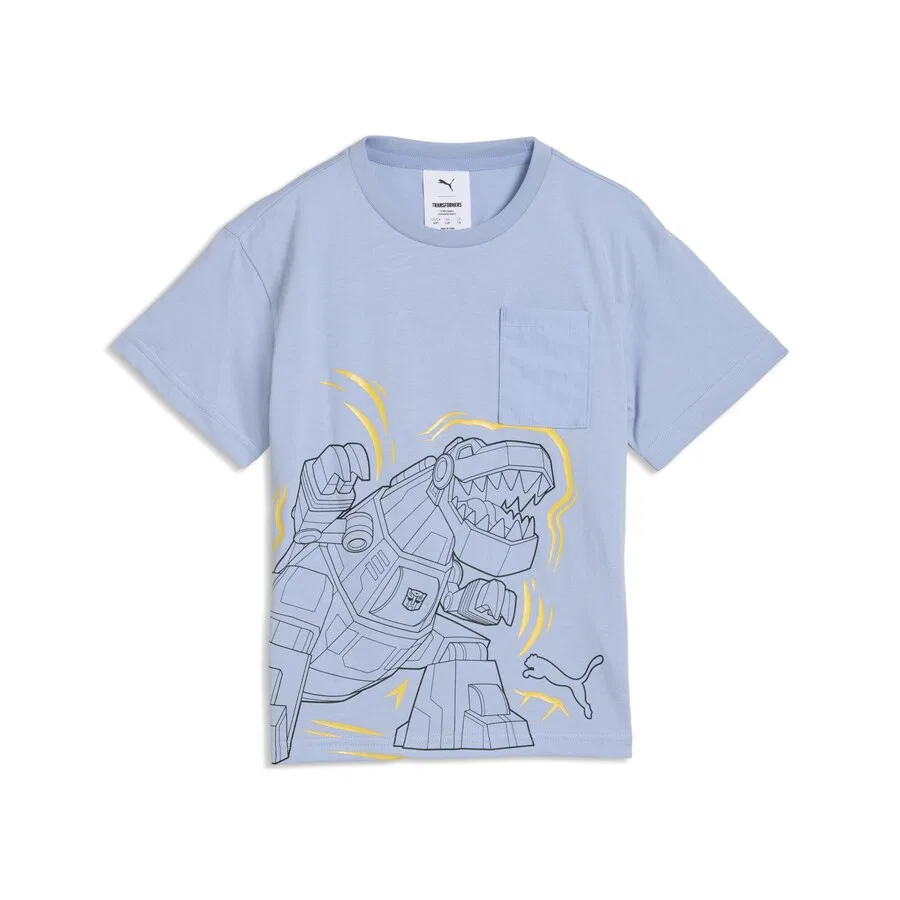 Футболка PUMA 'Puma x Transformers' светло-голубого цвета